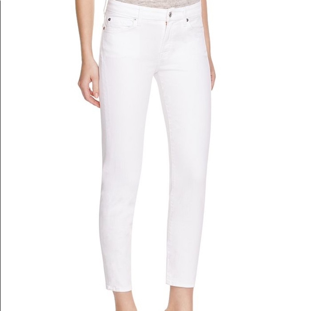 7 for all mankind white jeans size 26